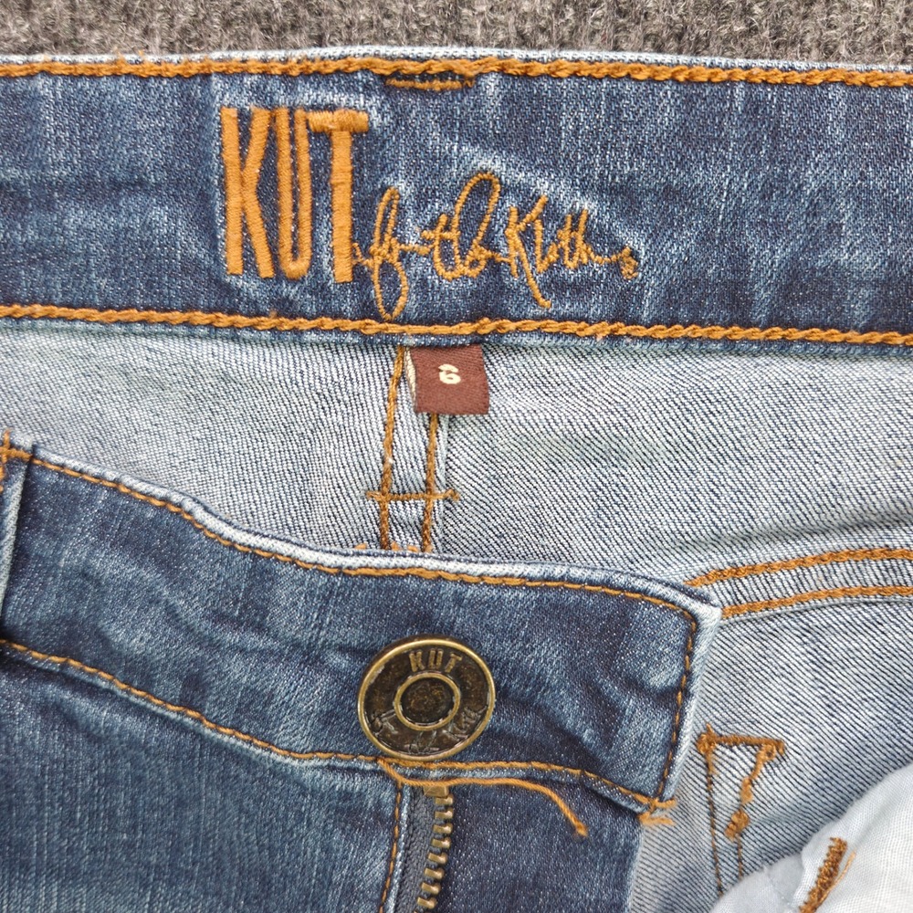 KUT from the Kloth Jeans Womens 6 Blue Cotton Slim Fit Mid Rise Casual Denim